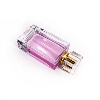 Fashion New Design Square Clear Empty High Quality Crystal Perfume Bottle 110 ml For Women