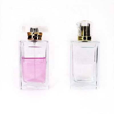 Frosted Square Luxury Glass Bottle Perfume With 110ml Pump Spray 