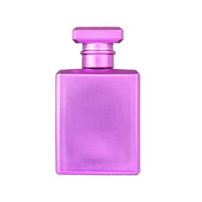 Wholesale Fashion 50ml UV Screen Printing Square Perfume Bottles Glass 50ml