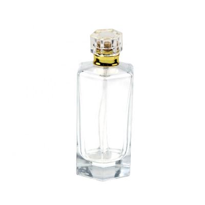 Wholesale Luxury 4OZ Perfume Spray Bottle With Golden Sprayer And Clear Caps