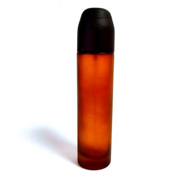 Hot Sale Red Cylindrical Perfume Bottle 100 ml With Black Cap 