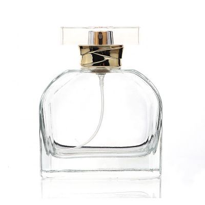 High Quality Elegant Round 100ml Clear Glass Perfume Bottle 