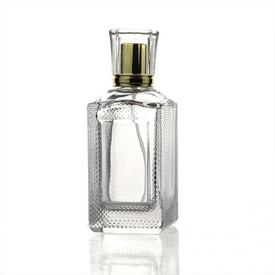 Customized Rectangular Empty 110ml Frosted Glass Perfume Bottle 