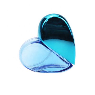 China Manufacturer Custom Heart Shape Glass Perfume Bottle 30ml With UV Printing 