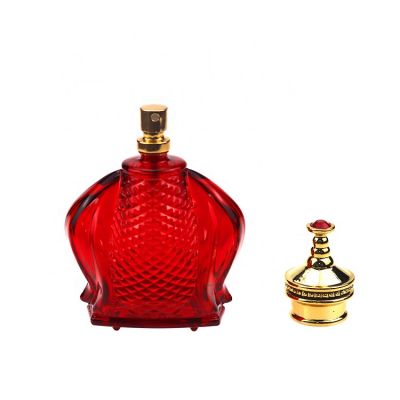 Custom Exotic Unique Shape Arabic 120ml Empty Glass Perfume Bottle 