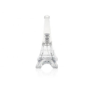 Custom Design Eiffel Tower Shape Empty 35ml Spray Perfume Glass Bottle