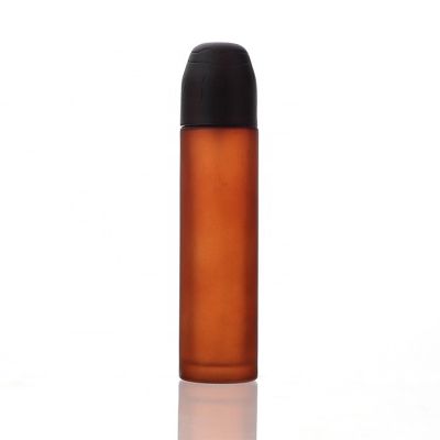 Elegant Amber Cylinder New Perfume Bottles 100ml Glass 