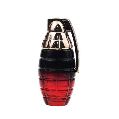 Custom Design Men Creative 90ml Luxury Bomb Glass Black Perfume Bottle 
