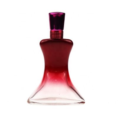 Classical Fashion Gradient Empty Woman Body Shape Perfume Bottle 50 ml With Red Cap 