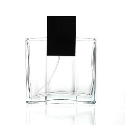 China Custom Square Empty Glass Perfume Bottle 100 ml Wholesale 