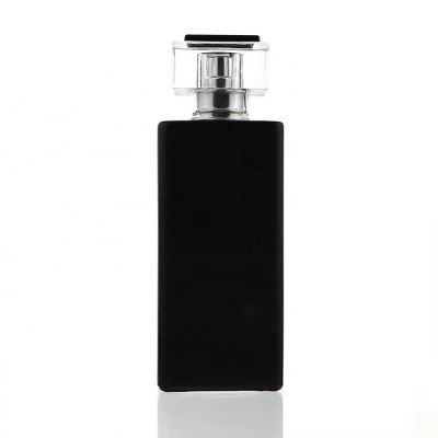 Fancy Luxury Square 100 ml Black Perfume Bottle 