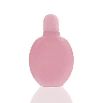 Arabic Design Round 125ml Pink Glass Women Perfume Bottles Pretty 