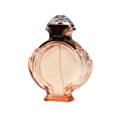 OEM Custom Round Shape Women Spray Glass 100 ml perfume bottle 