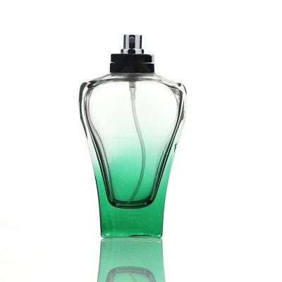 2020 New Design Luxury Triangle Shape Men Green Glass Perfume Bottle 100 ml Spray