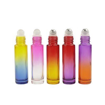 Manufacturer's new custom ball bottle glass bottle multi-color gradient bottle order 