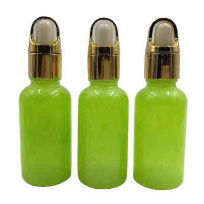 5-100 ml green glass bottle dropper bottle, cosmetics container empty high-grade 