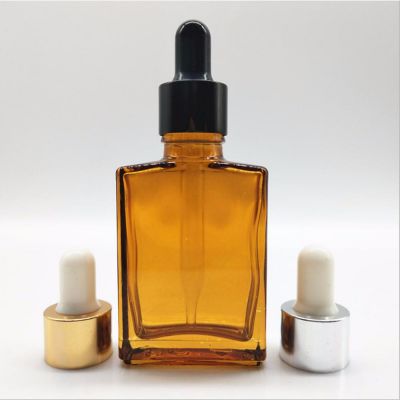 Spot supply 30 ml square brown bottle brown rectangle bottle 30 ml seal rectangular tea color bottle 