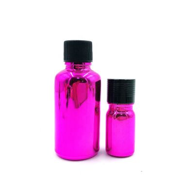 15ML 30ML Purple Electroplated Essential Oil Bottle with Sprayer/Dropper/Screw Cap 