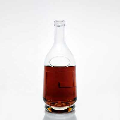 Custom Make 700ml Alcohol Glass Bottle For Vodka Rum Tequila Wholesale Spirit 70cl Fancy Liquor Bottle With Cork Stoppers