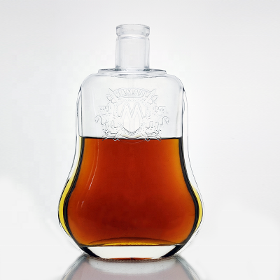 Fancy 700ml Glass Wine Bottles 70cl Empty Spirit Bottle With Cork Stoppers For Sale 700 ml Personalized Xo Brandy Bottle