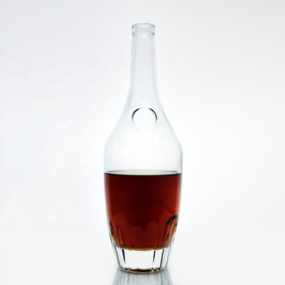Cork Ropp Finish Extra White OEM Round Shape Special Design 1 litre Spirits LIquor Gin 1 liter Glass Water Flat 1l vodka bottle