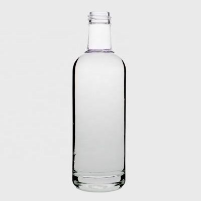 Good Quality Premium Spirits Rum Packaging Containers T Cork Cylinder Round Screw Ropp Liquor Vodka 375ml Glass Spirit Bottle