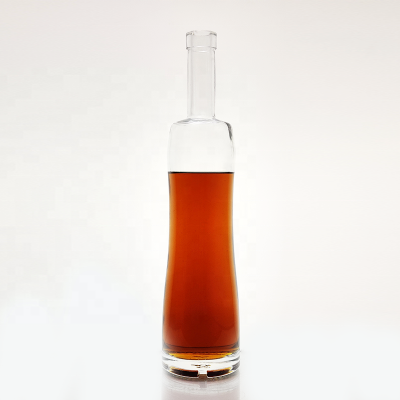 Extra Unique Shaped Round Tequila Bar top Cork Stopper Liquor 70cl Whiskey Rum Vodka Tall Surgic 700ml Spirits Glass Bottle