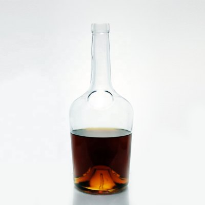 Empty Food Grade 500ml Whisky Container Giant 750ml 700ml Vodka Round Decanter 1000ml Premium Clear Glass 1 Liter Alcohol Bottle