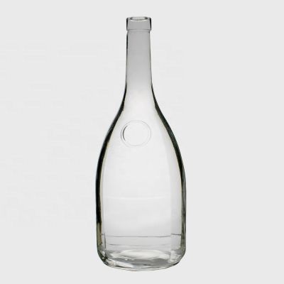 Label Panel Big Spirits Container 1 litre 1000ml Liquor Classic T-cork Finish Round Empty esd Alcohol Glass 1l Alcohol Bottle
