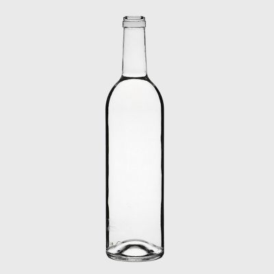 custom empty clear Round Burgundy Bordeaux Flint wine brandy bottle 750 ml liquor glass bottle 