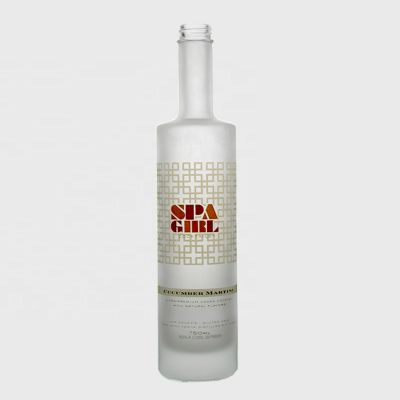 Kendo Heavy Whiskey Packaging Premium GPI Top Finish Printed 700ml Gin Frosted Vodka 750ml Frost Glass Liquor Bottle 
