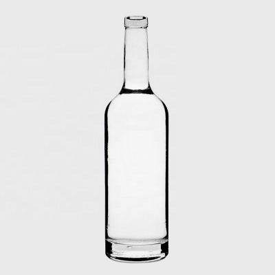 Cylindrical Round Shape Bartop 500ml 700ml Tequila T Cork Plate Finish 75cl Gin Heavy Vodka Liquor 750 ml Alcohol Bottle 