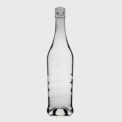 750ml alcohol bottles 500ml 1litre spirit beverage wholesale empty round 750ml liquor bottles sewing top clear glass bottle 