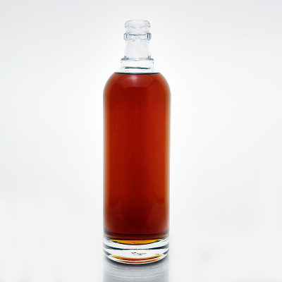 custom production Guala top thick bottom high quality clear Extra white XO Rum double wall 500ml Glass Bottle 