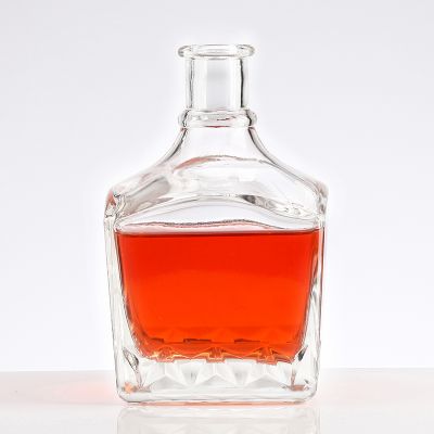 750ML unique shaped alcohol vodka whisky wine glass bottles 50cl with glass lid 
