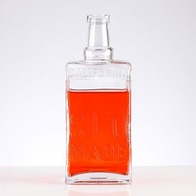 Exquisite Emboss Square 70cl Liquor Glass Bottle Wholesale price 