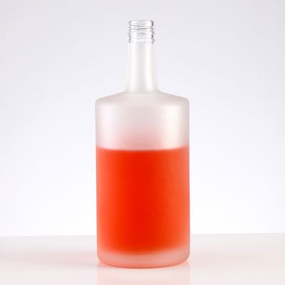 Frosted 250ml 500ml 750ml glass wine bottle Vodka bottle rum bottles with Screw Top 