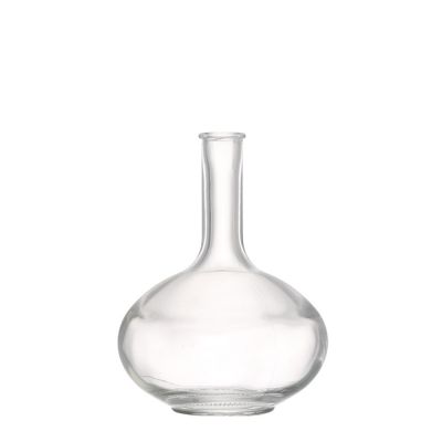Clear Empty Glass Bottles 500 ml Thin Long Neck Glass Liquor Bottles With Cork 