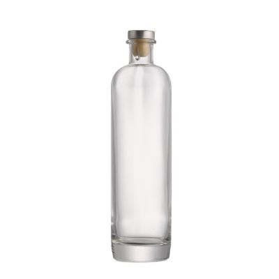 New custom factory price tall Clear Wine Bottles empty bottle liquor with cork