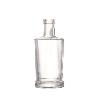 Custom made good price white material liquor 500 ml bottle wine bottle with stopper 