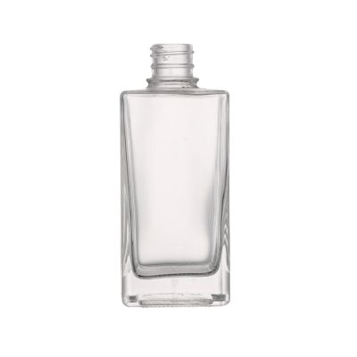 Custom made crystal white material liquor wine square shape 350 ml glass bottle with screw 