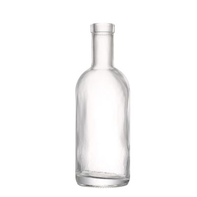 High quality empty clear vodka liquor wine tall glass bottle 500 ml with stoppers