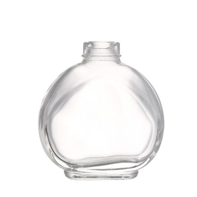 Special shaped transparent 300 ml empty small glass wine liquor bottle with cork 