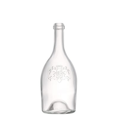 750 ml classic clear glass vodka whisky liquor bottles high quality good price with lid 