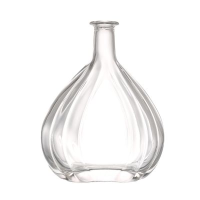 unique customs fancy empty 750 ml flint glass liquor drinking wine bottles with cork 