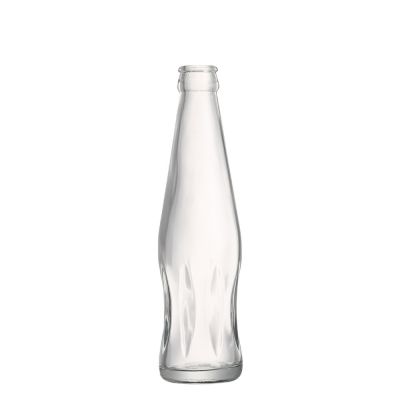 200 Ml Glass Clear Juice Coffee Bottle Beverage Drinking Milk Water Glass Bottle with crown 