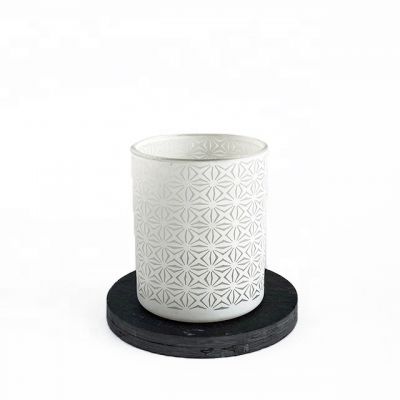 Different Design Cylinder Empty Laser Engraving Glass Candle Vessel 