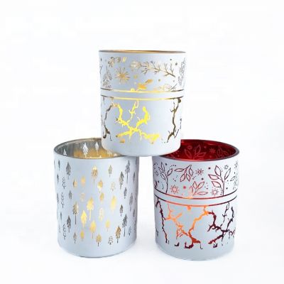 2020 new arrival products laser engraving glass candle holder 