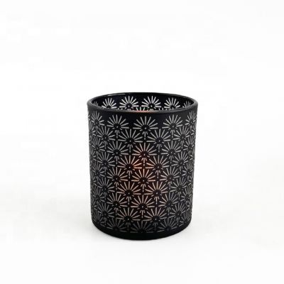 Popular Cylinder Laser Engrave Black Candle Holder 