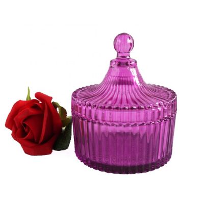  Fashion Glass Candy Jar with Glass Lid 